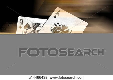 Stock Illustration - Ace and a Queen. Fotosearch