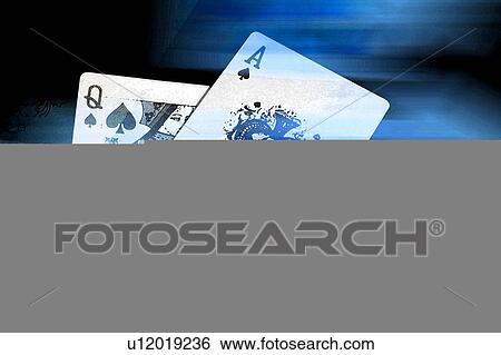 Blue Ace Queen View Large Illustration Stock Illustration - Blue Ace Queen. Fotosearch