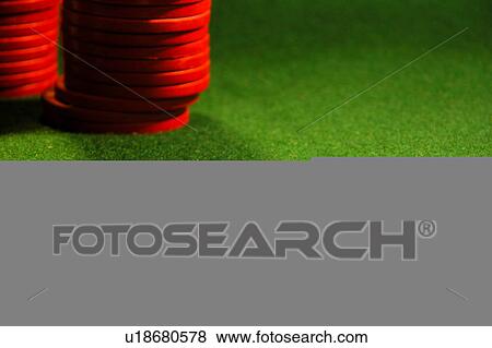 Stock Illustration - Dealer button and chips. Fotosearch