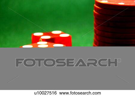 Stock Illustration - Dice and chips. Fotosearch