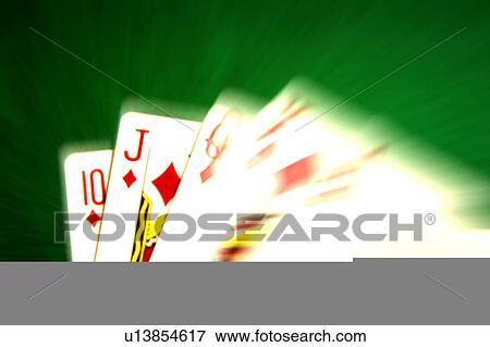 Stock Illustration - Royal Flush blur. Fotosearch