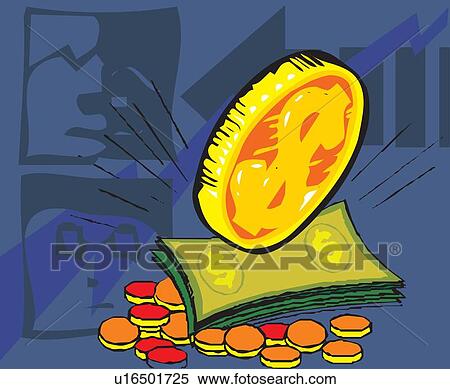 Close-up of US currency dollars and banknotes View Large Illustration Stock Illustration - Close-up of US currency dollars and banknotes. Fotosearch
