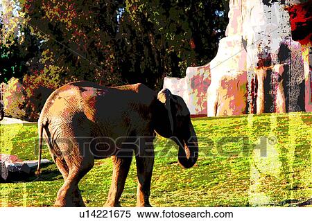 elephant View Large Illustration Stock Illustration - elephant. Fotosearch