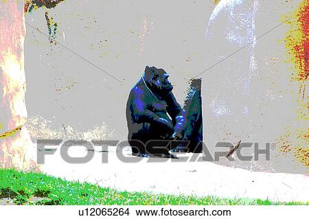 gorilla View Large Illustration Stock Illustration - gorilla. Fotosearch