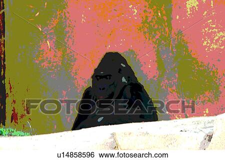 gorilla View Large Illustration Stock Illustration - gorilla. Fotosearch