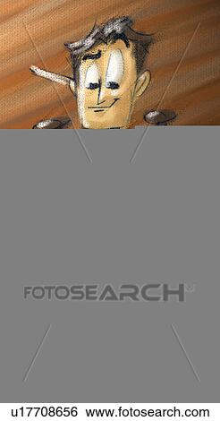 Stock Illustration - man and his laptop. Fotosearch