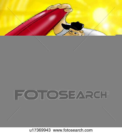 man fixing car View Large Illustration Drawing - man fixing car. Fotosearch