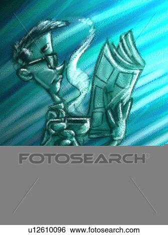 man reading newspaper while drinking coffee View Large Illustration Stock Illustration - man reading newspaper while drinking coffee. Fotosearch