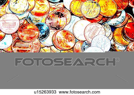 closeup of coins View Large Illustration Drawing - closeup of coins. Fotosearch