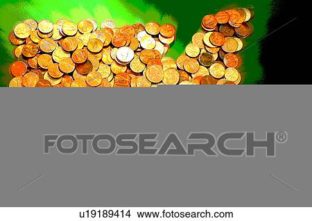 Stock Illustration - coins shaped like the U. S.. Fotosearch