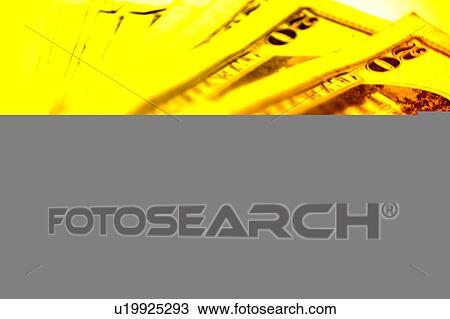Drawing - twenty dollar bill. Fotosearch