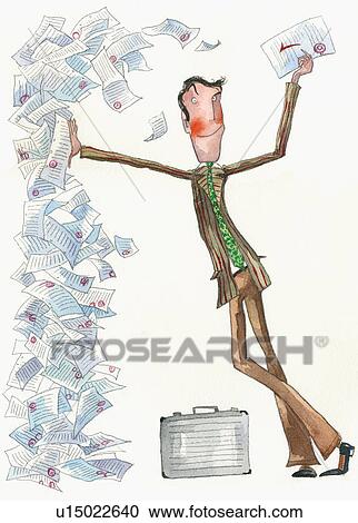 businessman with a flurry of rejected proposals and one accepted proposal View Large Illustration Clipart - businessman with a flurry of rejected proposals and one accepted proposal. Fotosearch