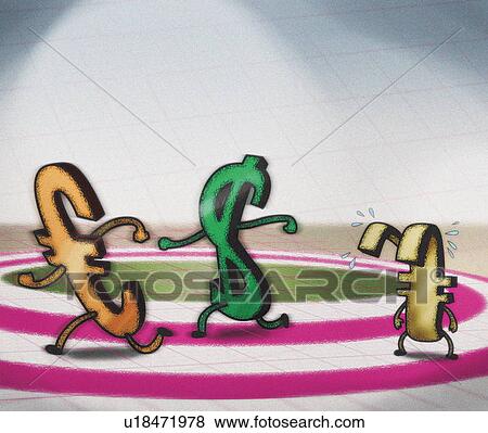 Illustration of a euro and a dollar symbol fighting a yen symbol View Large Illustration Stock Illustration - Illustration of a euro and a dollar symbol fighting a yen symbol. Fotosearch