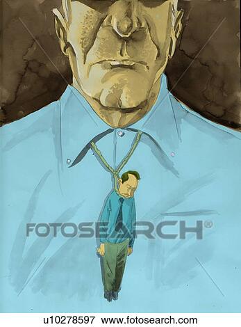 Man with businessman necklace View Large Illustration Stock Illustration - Man with businessman necklace. Fotosearch