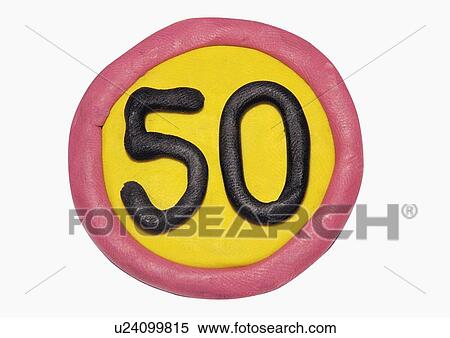 Stock Illustration - Number fifty in a circle. Fotosearch