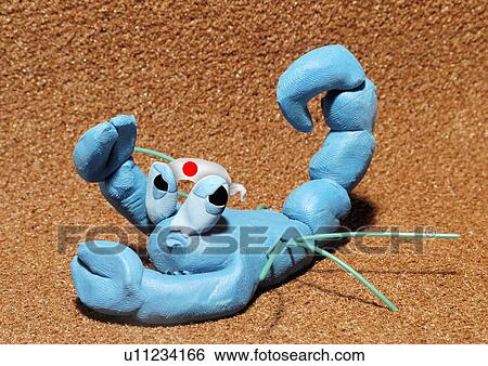 Stock Illustration - Scorpio: scorpion in the sand. Fotosearch