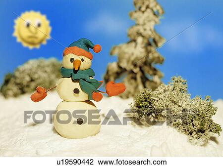 Snowman View Large Illustration Drawing - Snowman. Fotosearch