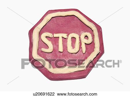 Drawing - Stop sign. Fotosearch