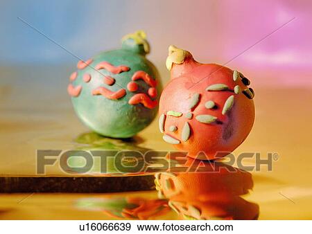 Stock Illustration - Two Christmas balls. Fotosearch