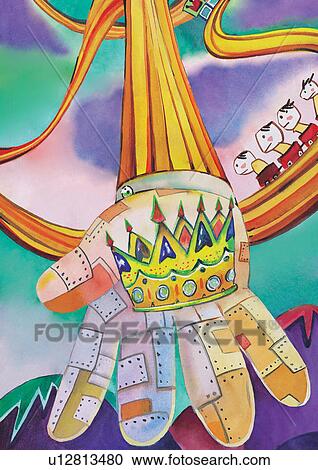 Clipart - artistic, close-up, capital, business, currency, crown, art. Fotosearch