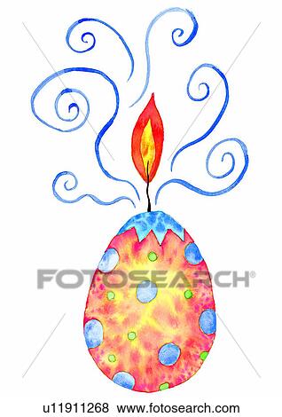 cake, birthday, watercolor, fire, painting View Large Illustration Stock Illustration - cake, birthday, watercolor, fire, painting. Fotosearch