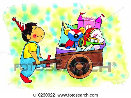 Drawing - happy, gift, watercolor, present, painting, birthday. Fotosearch