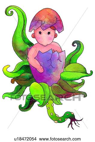 painting, watercolor, birthday, baby View Large Illustration Stock Illustration - painting, watercolor, birthday, baby. Fotosearch