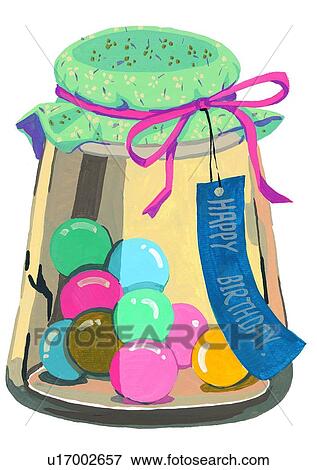 painting, watercolor, birthday, can, candy View Large Illustration Stock Illustration - painting, watercolor, birthday, can, candy. Fotosearch