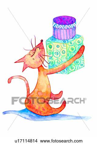 painting, watercolor, birthday, fox, gift View Large Illustration Stock Illustration - painting, watercolor, birthday, fox, gift. Fotosearch
