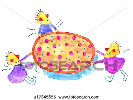 painting, watercolor, birthday, pie, children View Large Illustration Stock Illustration - painting, watercolor, birthday, pie, children. Fotosearch