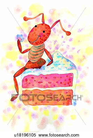 painting, watercolor, birthday View Large Illustration Stock Illustration - painting, watercolor, birthday. Fotosearch