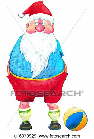 Santa Claus, Christmas, watercolor, painting View Large Illustration Stock Illustration - Santa Claus, Christmas, watercolor, painting. Fotosearch