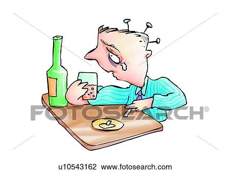 Drawing - caricature, cartoon, comic, figure, personage, character, role. Fotosearch