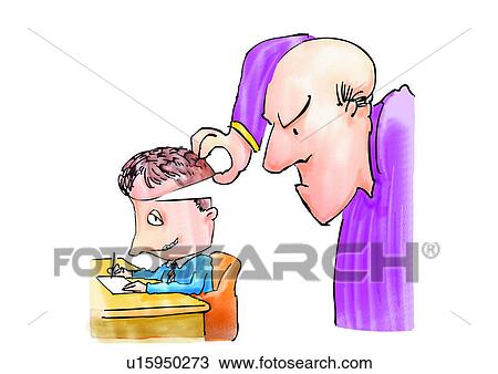 Drawing - caricature, cartoon, comic, figure, personage, character, role. Fotosearch