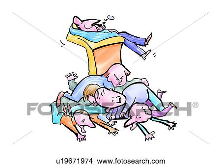 Stock Illustration - comic, figure, people, capture, character, pleased, caricature. Fotosearch