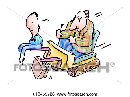 Stock Illustration - figure, role, character, strenuous, worker, comic. Fotosearch