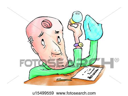 male, character, figure, light bulb, comic, cartoon View Large Illustration Stock Illustration - male, character, figure, light bulb, comic, cartoon. Fotosearch