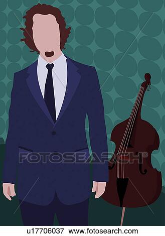 Stock Illustration - Digitally Generated Image, Waist-Up, Goatee. Fotosearch