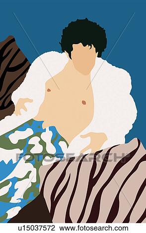 Drawing - Modeling, Tiger Skin, Illustration And Painting, Digitally Generated Image, Pattern, Style. Fotosearch