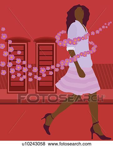 Stock Illustration - One Person, Fashion & Style, Art, Lady. Fotosearch