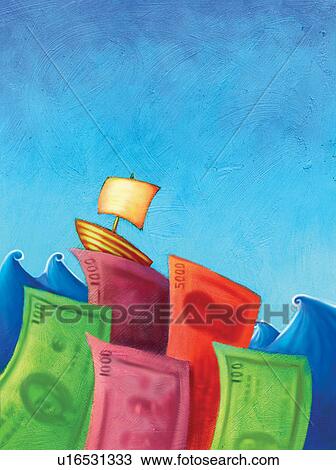 , Boat, Currency, Illustration And Painting View Large Illustration Drawing - , Boat, Currency, Illustration And Painting. Fotosearch