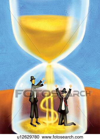 Clipart - Business Suit, Businessmen, Dollar Sign, Flow, Glass. Fotosearch