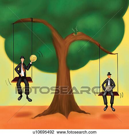 Drawing - , Businessmen, Currency, Coin, Adults Only. Fotosearch