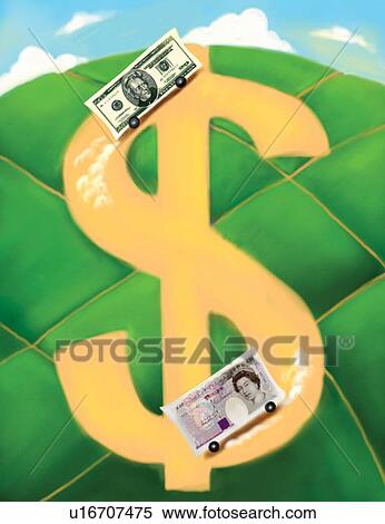 Stock Illustration - Dream, Cloud, Us Paper Currency, Male Likeness. Fotosearch
