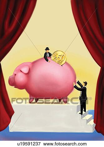 Pound Coin, Illusion, Coin, Finance, Piggy Bank, Curtain View Large Illustration Stock Illustration - Pound Coin, Illusion, Coin, Finance, Piggy Bank, Curtain. Fotosearch