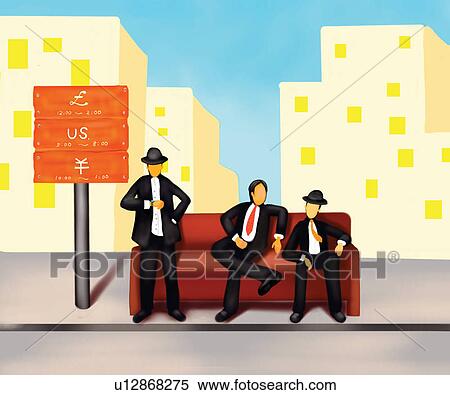 Sign Board, Business Suit, Dream, Sitting, Businessmen, Well-Dressed View Large Illustration Stock Illustration - Sign Board, Business Suit, Dream, Sitting, Businessmen, Well-Dressed. Fotosearch