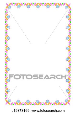 縁 花 フレーム 葉 イラスト U Fotosearch