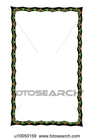 Stock Illustration - flower, frame, rim, leaf. Fotosearch