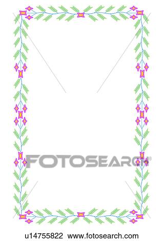 frame, flower, rim, leaf View Large Illustration Drawing - frame, flower, rim, leaf. Fotosearch