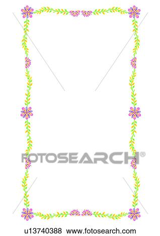 frame, rim, flower, leaf View Large Illustration Stock Illustration - frame, rim, flower, leaf. Fotosearch